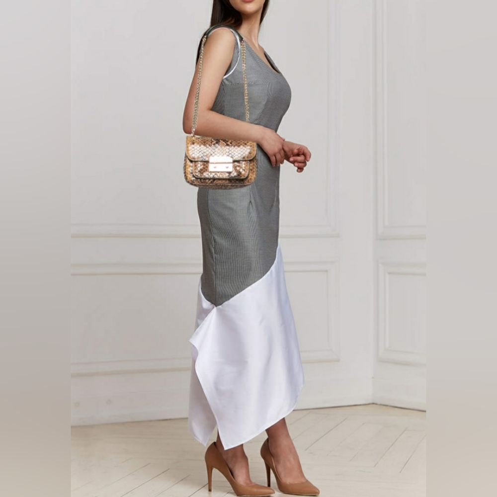 Michael Kors NWT Python Embossed Leather Small Sloan Flap Shoulder Bag